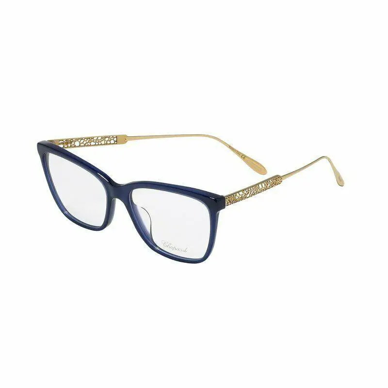 Chopard Eyeglasses VCH254 956Y 54 Navy Blue /23kt Gold Optical Frame 54mm