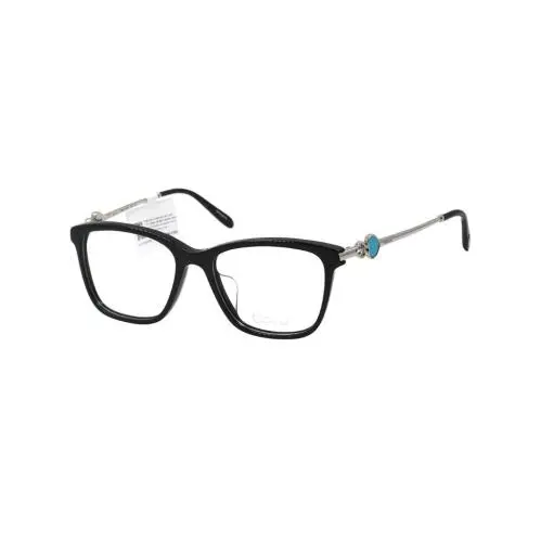 Chopard Demo Lens VCH320G 700Y 53 Ladies Eyeglasses Black Silver Frame - Frame: Silver