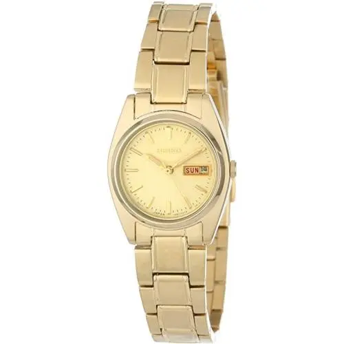 Seiko SXA122 Women`s Quartz Date/day Gold-tone Stainless Steel Dress Watch