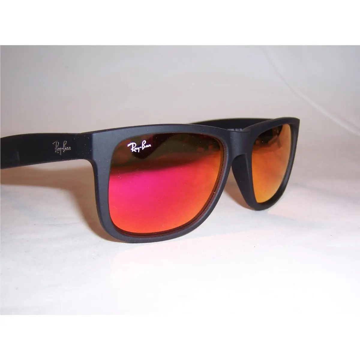 Ray Ban Sunglasses Justin 4165 622/6Q Rubber Black/orange Mirror 54mm