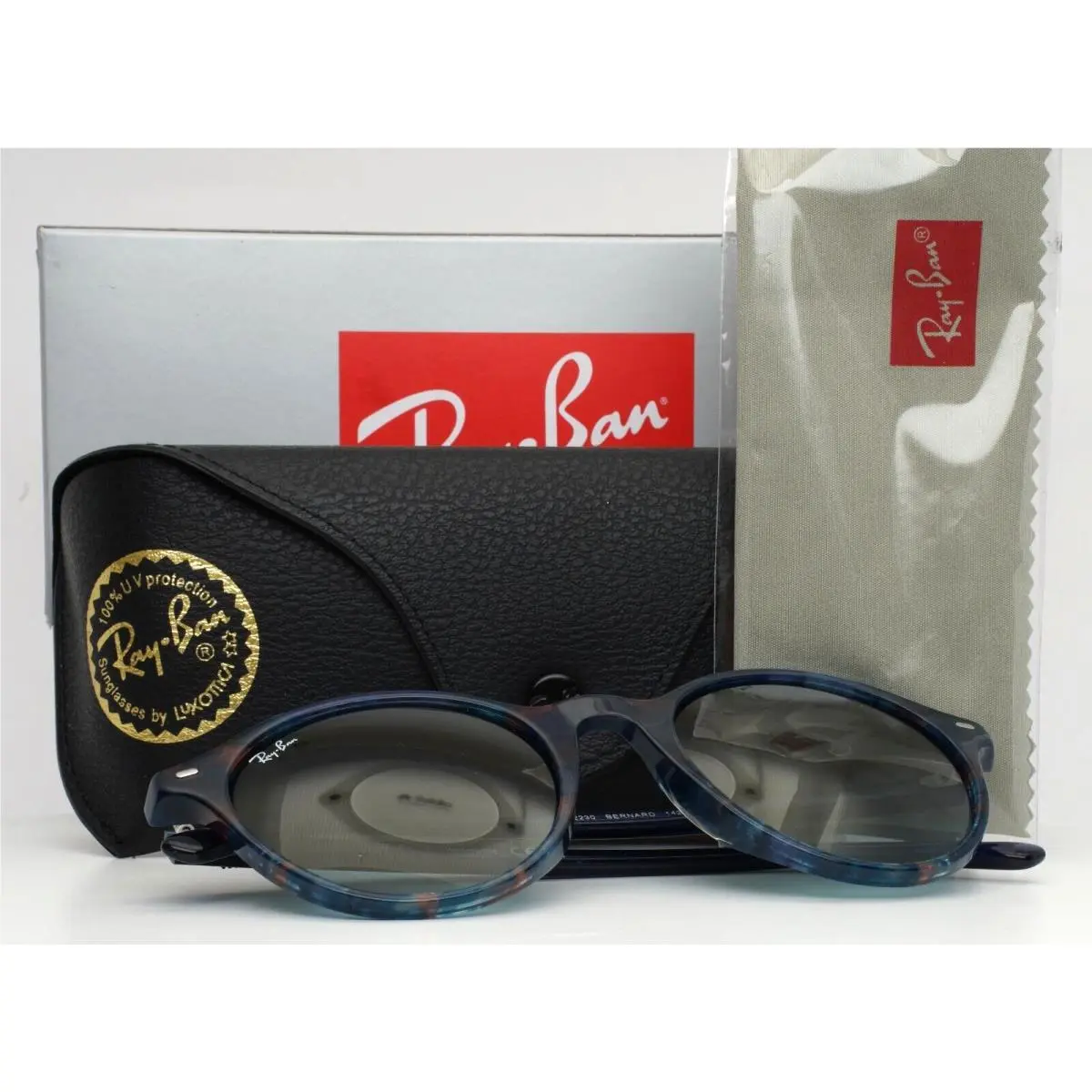 Ray Ban RB2230 Bernard 1420/GK Transparent Shade Fantasy Blue Unisex Sunglasses