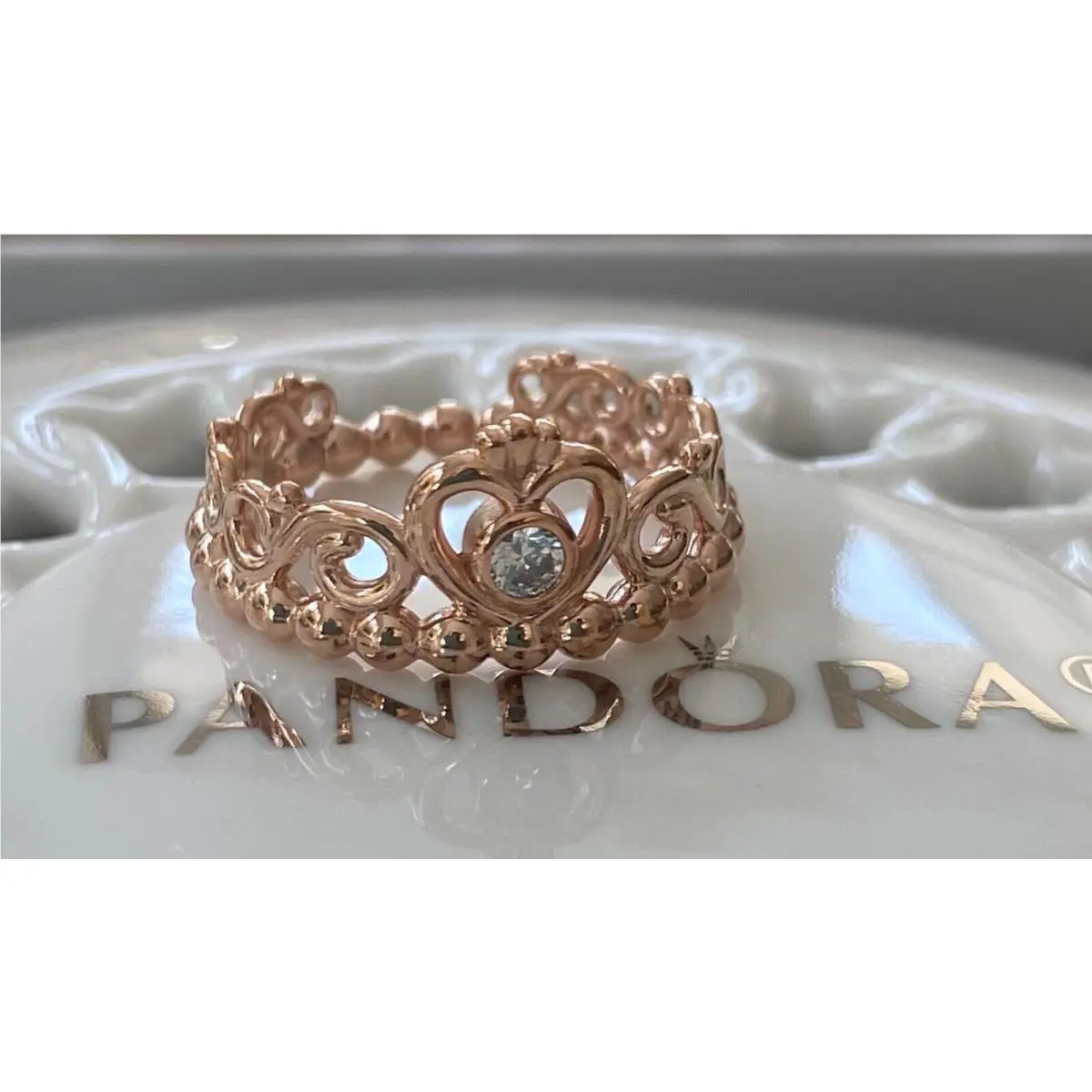 Pandora Rose Princess Tiara Ring 180880CZ
