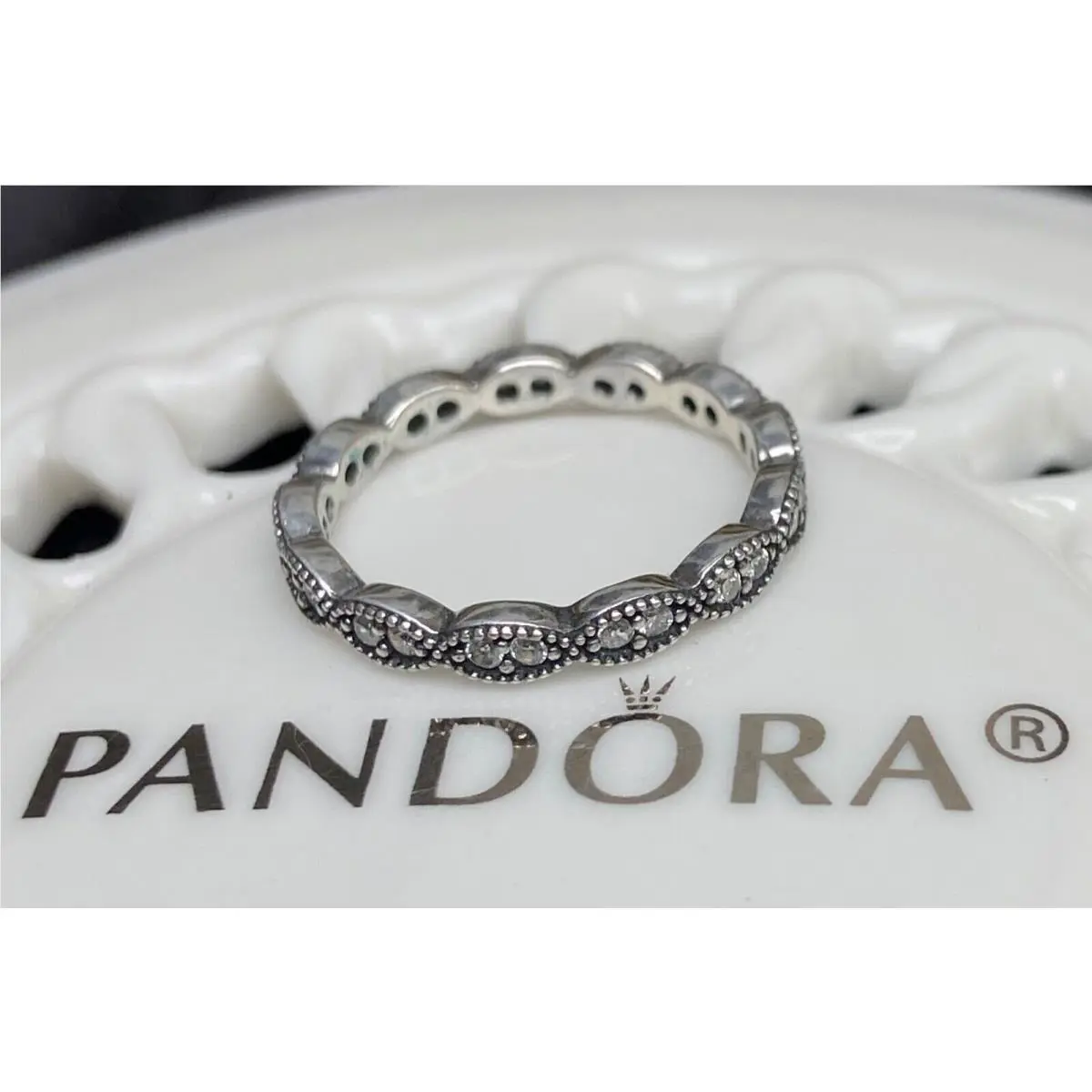 Pandora Sparkling Leaves Ring 190923CZ