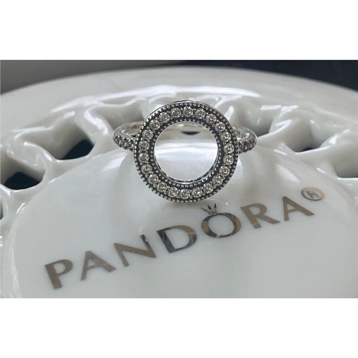 Pandora Sparkling Halo Ring 191039CZ