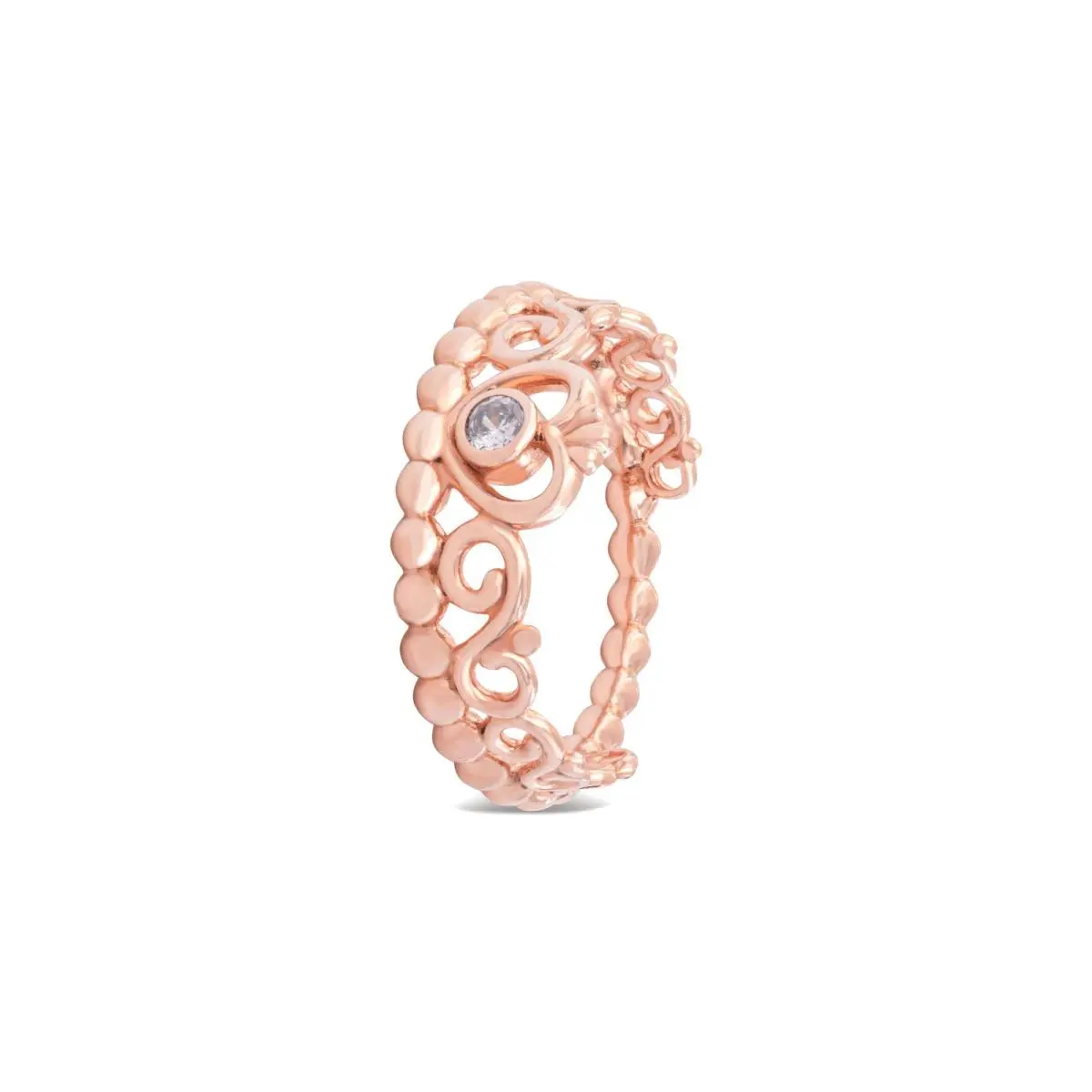 Pandora My Princess Tiara Ring Rose Clear CZ 180880CZ