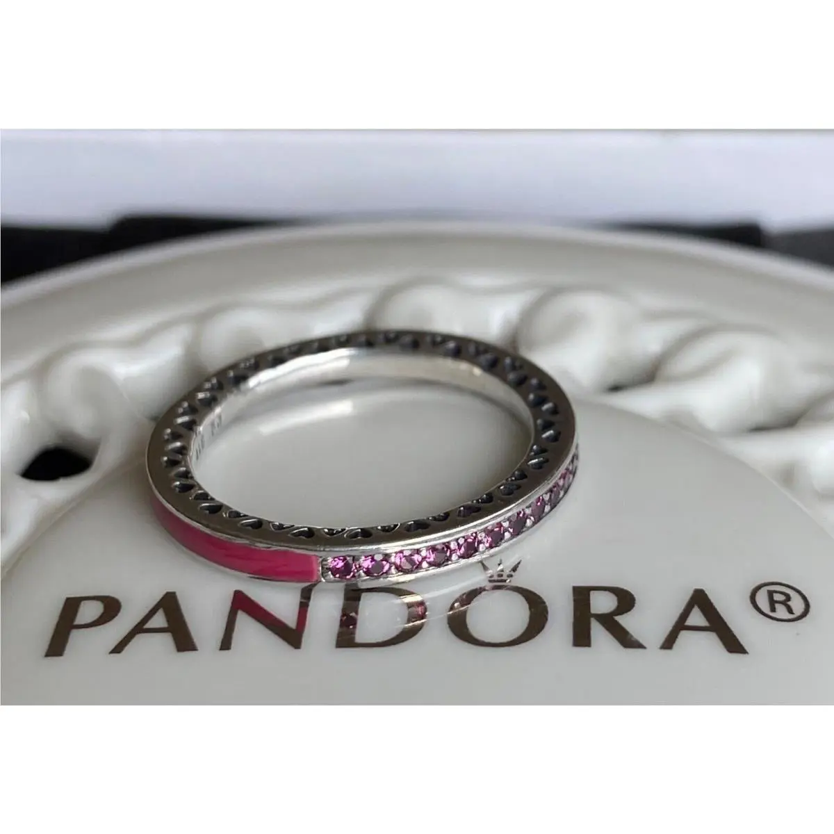 Pandora Orchid Radiant Hearts of Pandora Ring 191011NCC