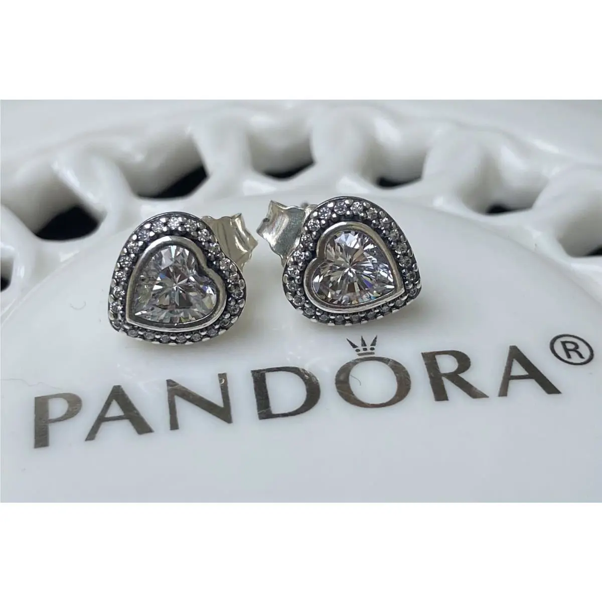 Pandora Sparkling Love Stud Earrings 290568CZ