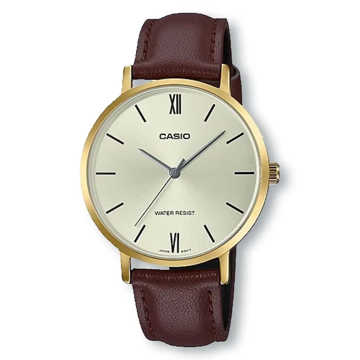 Casio LTPVT01GL-9B Minimalistic Analog Dress Watch Brown