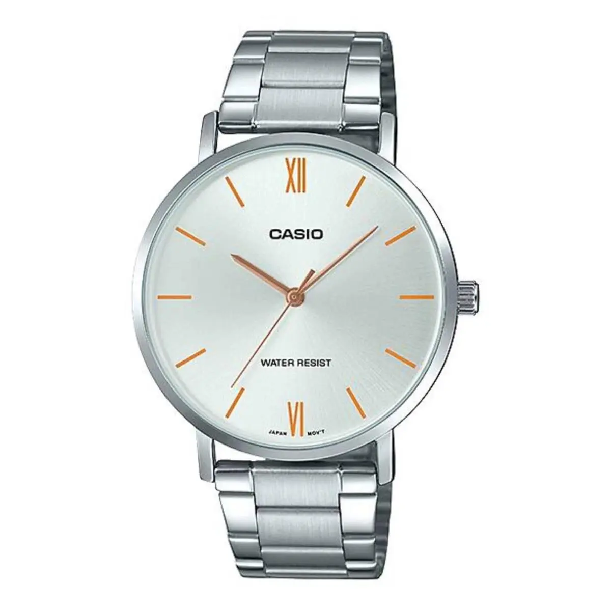 Casio MTP-VT01D-7B Men`s Stainless Steel Minimalistic Silver Dial 3-Hand Watch