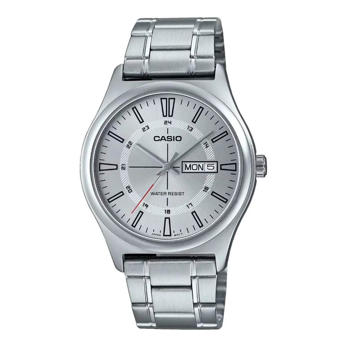Casio MTP-V006D-7C Men`s Standard Stainless Steel Silver Dial Day Date Watch