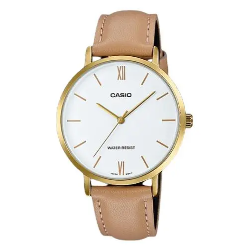Casio Woman Leather Band Analogue Wrist Watch LTP-VT01GL-7B