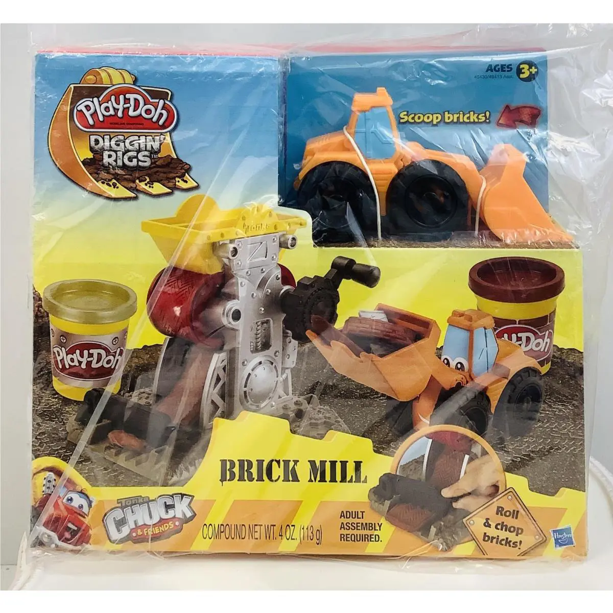 Play-doh 49430 Diggin Rigs Multicolor Tonka Chuck Friends Brick Mill Set 3+