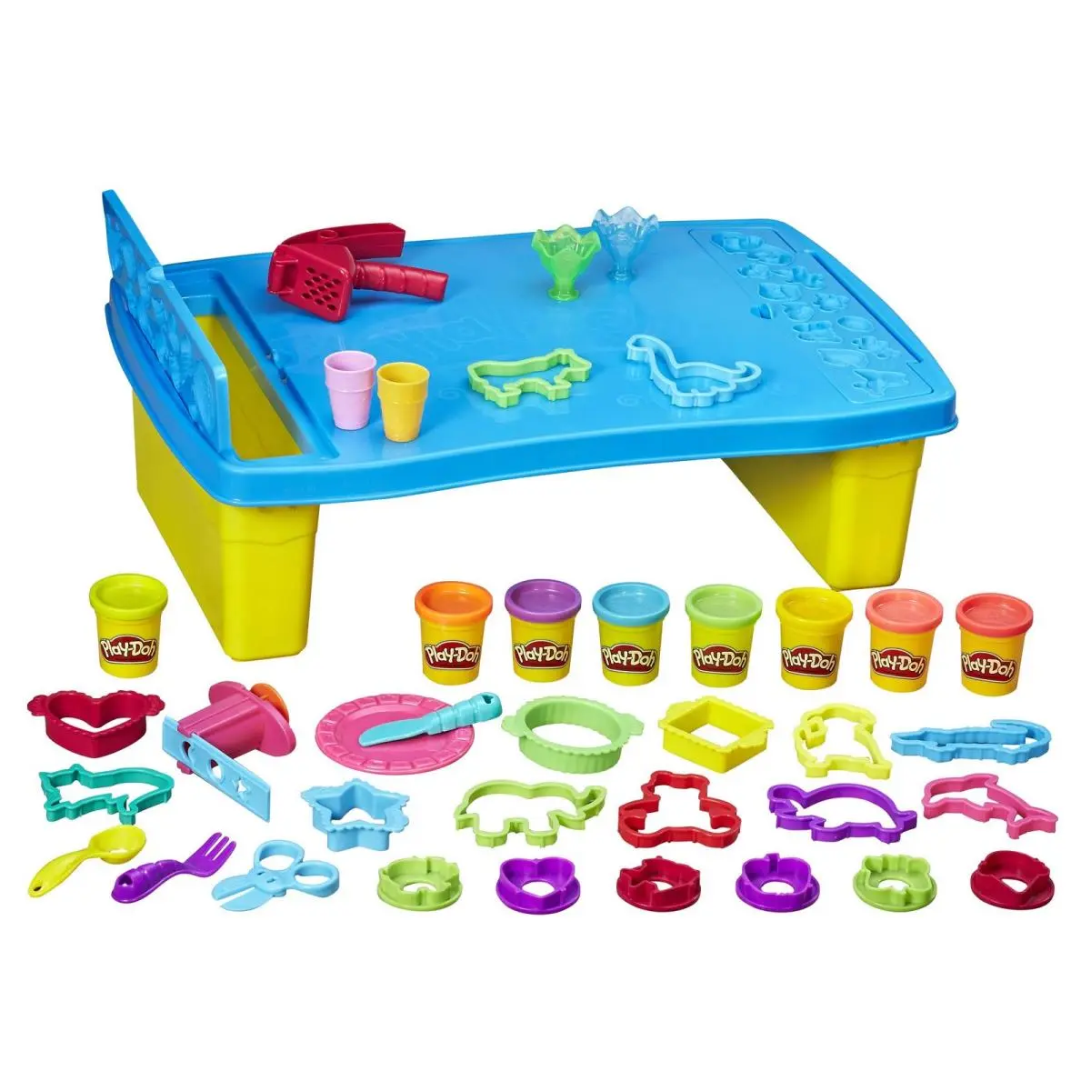 Play-doh Play `n Store Table Toy 25+ Accessories 8 Cans of Medium Brown/a
