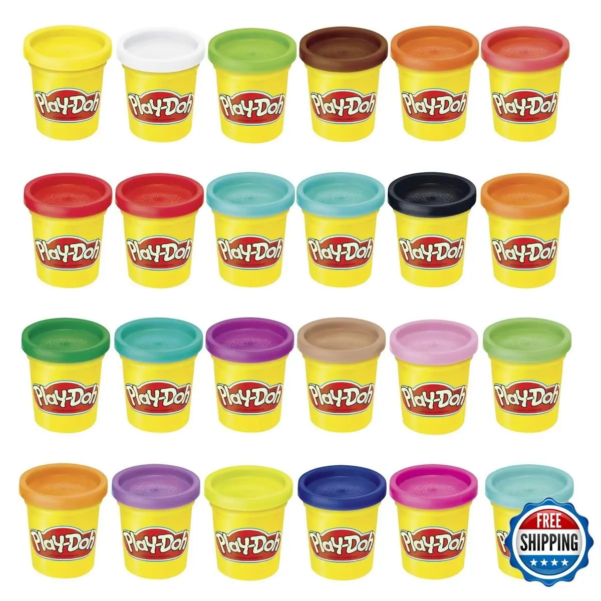 Play-doh Modeling Compound 24-Pack Case of Colors - 3 Oz Cans - Ages 2+