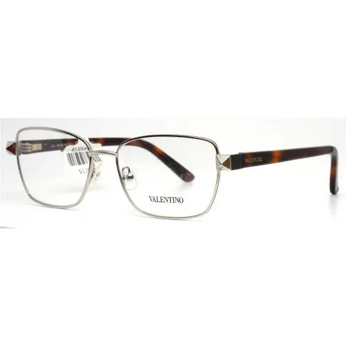 Valentino V2124 721 Light Gold Womens Semi Cat Eye Full Rim Eyeglasses 53-16-135