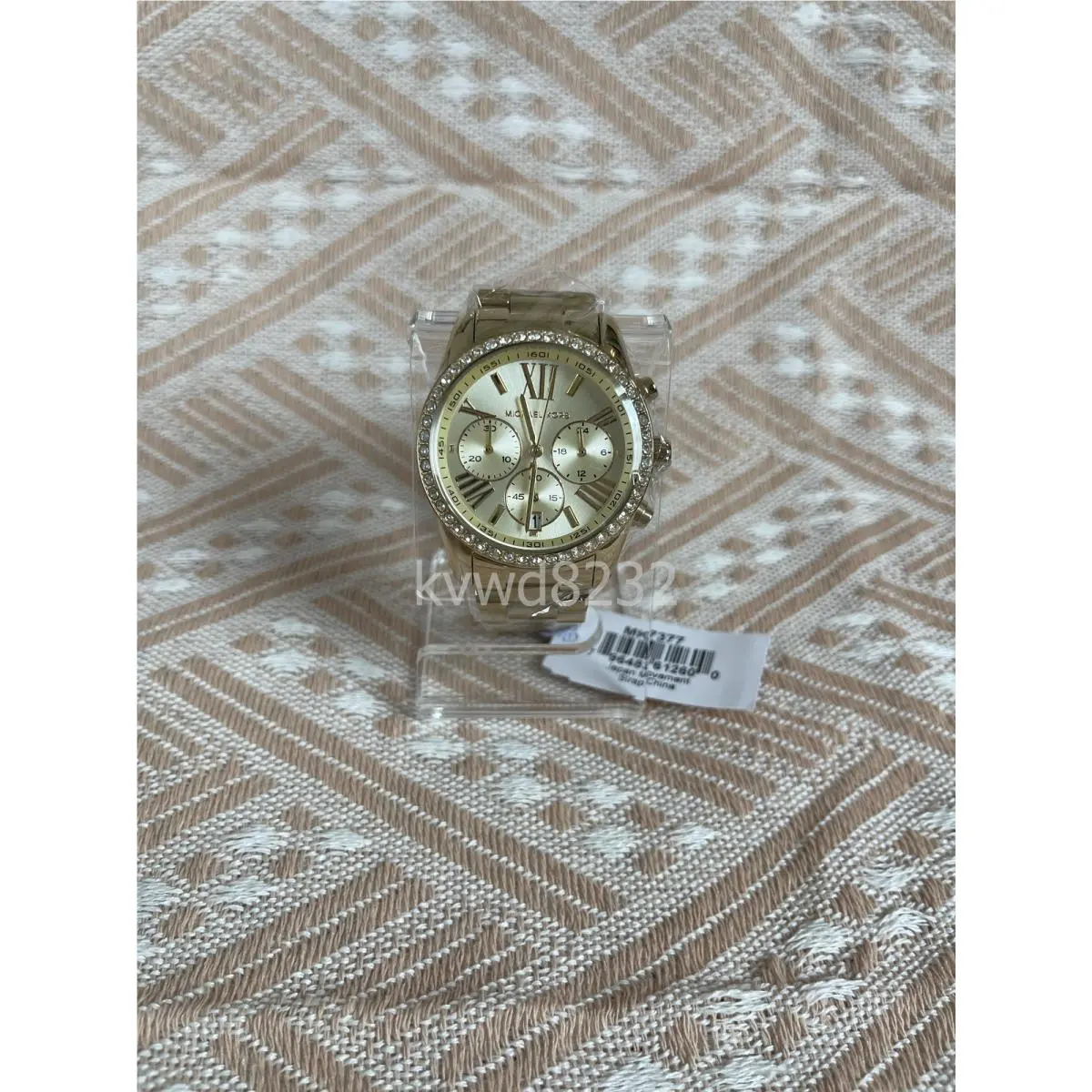 Michael Kors MK7377 Lexington Lux Gold Stainless Steel Gold Dial Watch 38mm