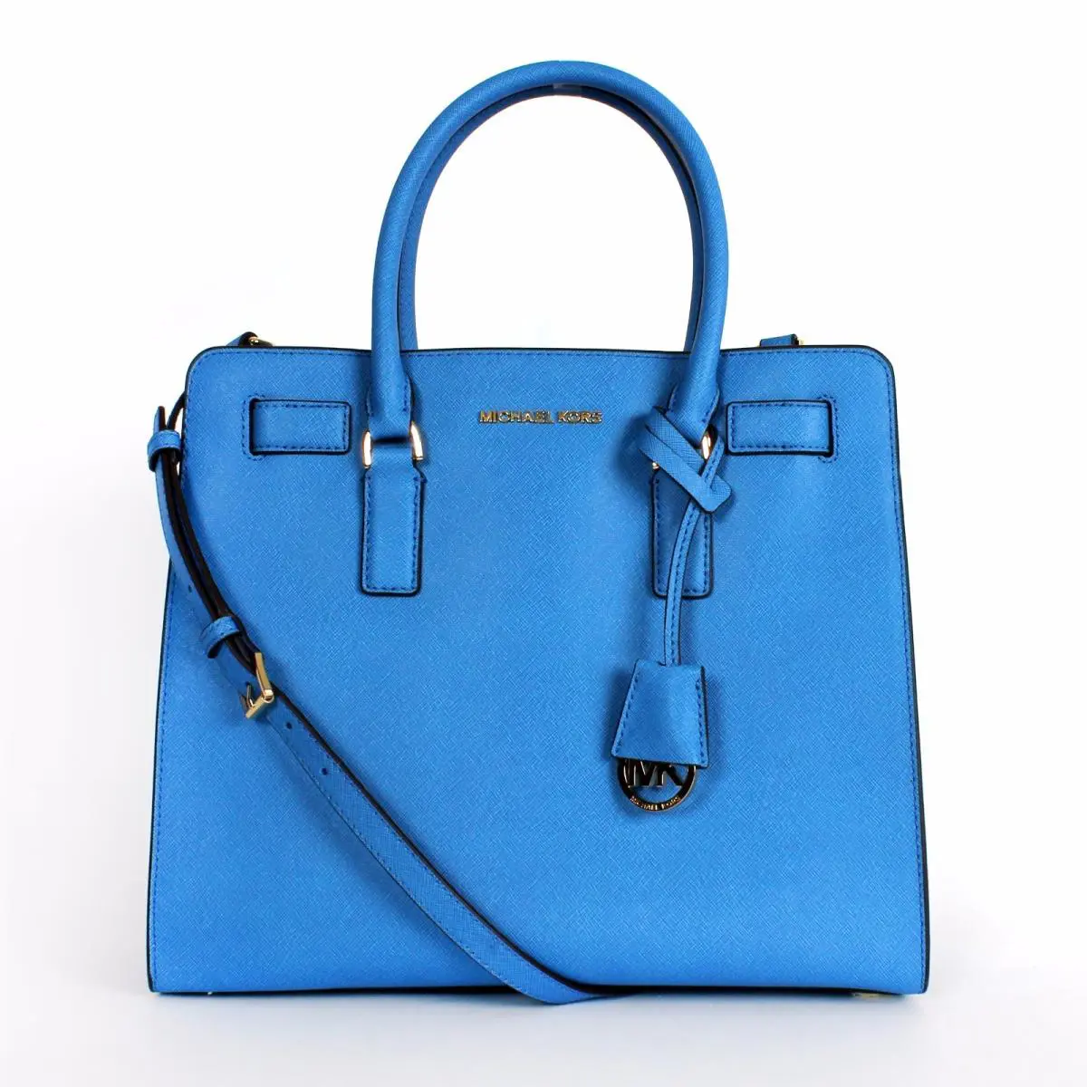 Michael Kors Saffiano Leather Dillon North South Tote Heritage Blue