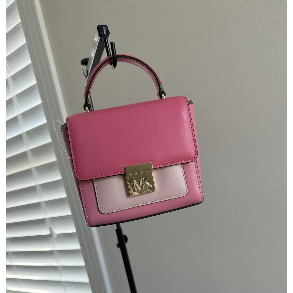 Michael Kors Pink Mindy Mini Purse Top Handle Crossbody - Leather