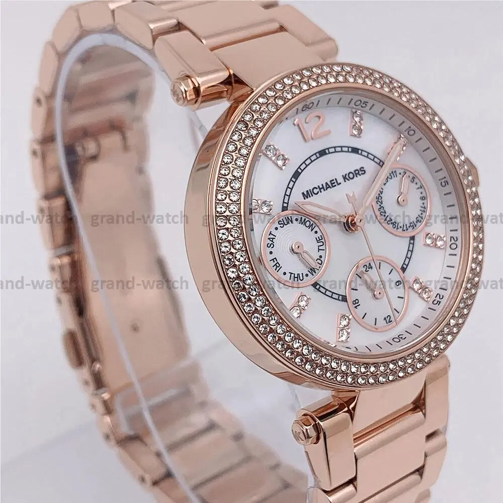 Michael Kors MK5616 Parker Rose Gold Pave White Dial Fashion Women`s Watch