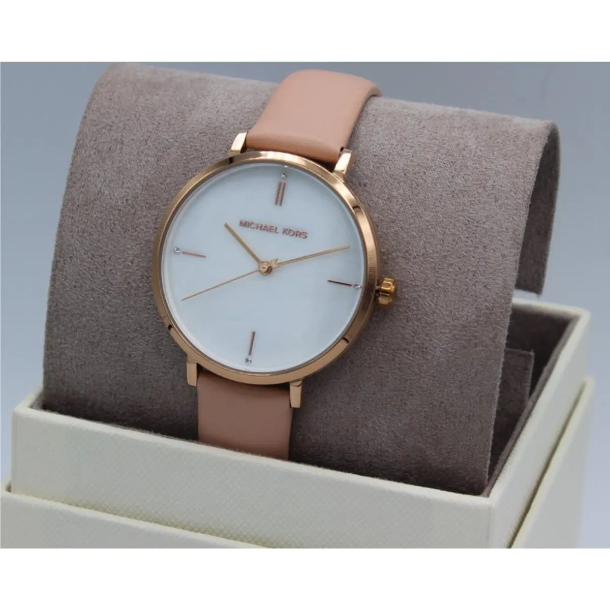 Michael Kors Jayne Rose Gold Pink Blush Leather Women MK7106 Watch