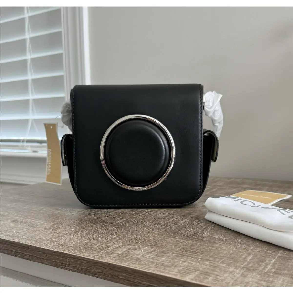 Kors Camera Bag Pouch Purse - Scout Collection Black/silver