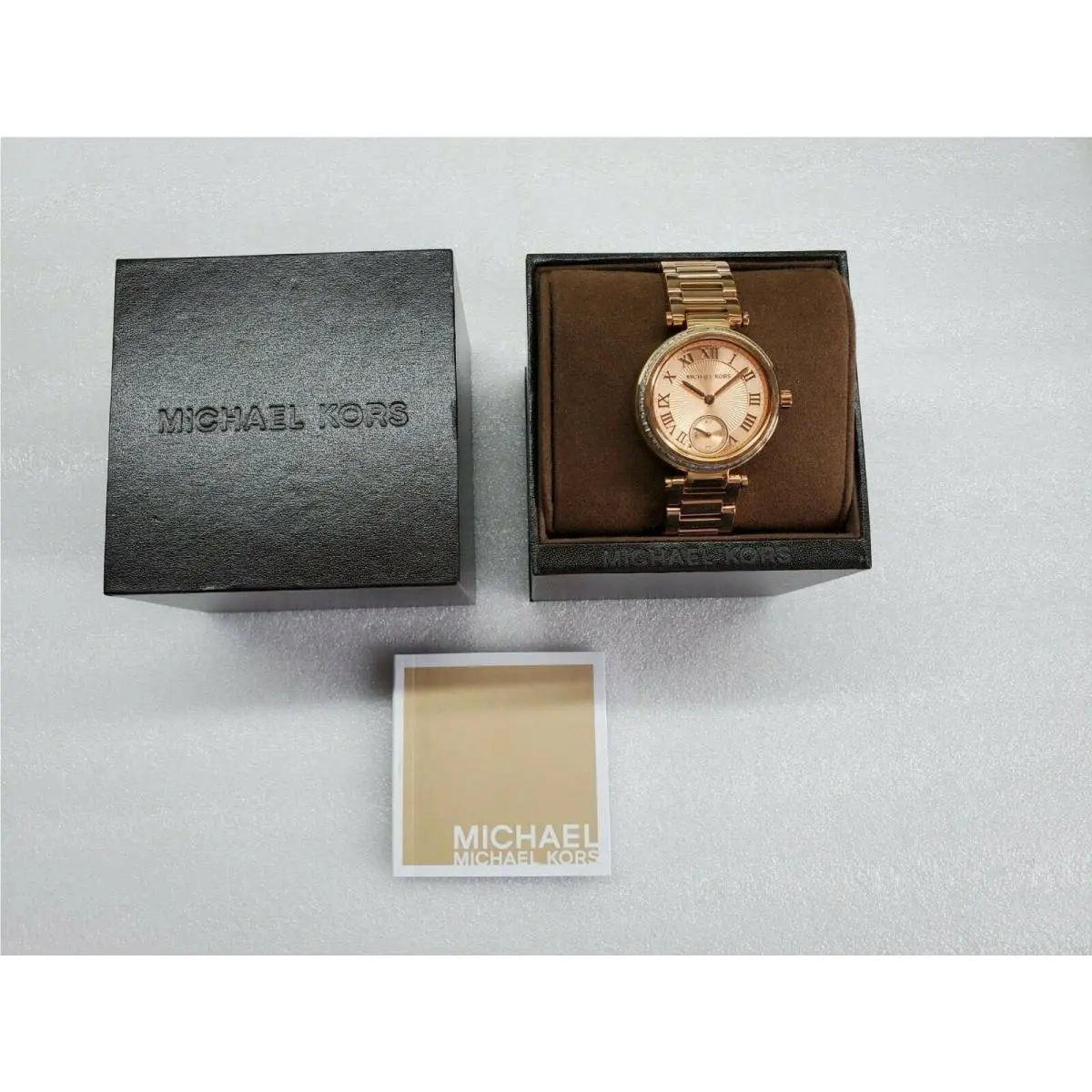 Michael Kors Women`s Mini Skylar Rose Gold Glitz Bracelet Watch MK5971