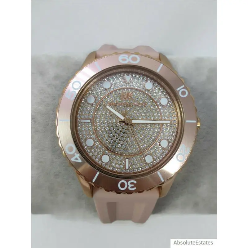 Pink Pave Glitz Runway Rose Gold Watch MK6854 Ladies by Michael Kors