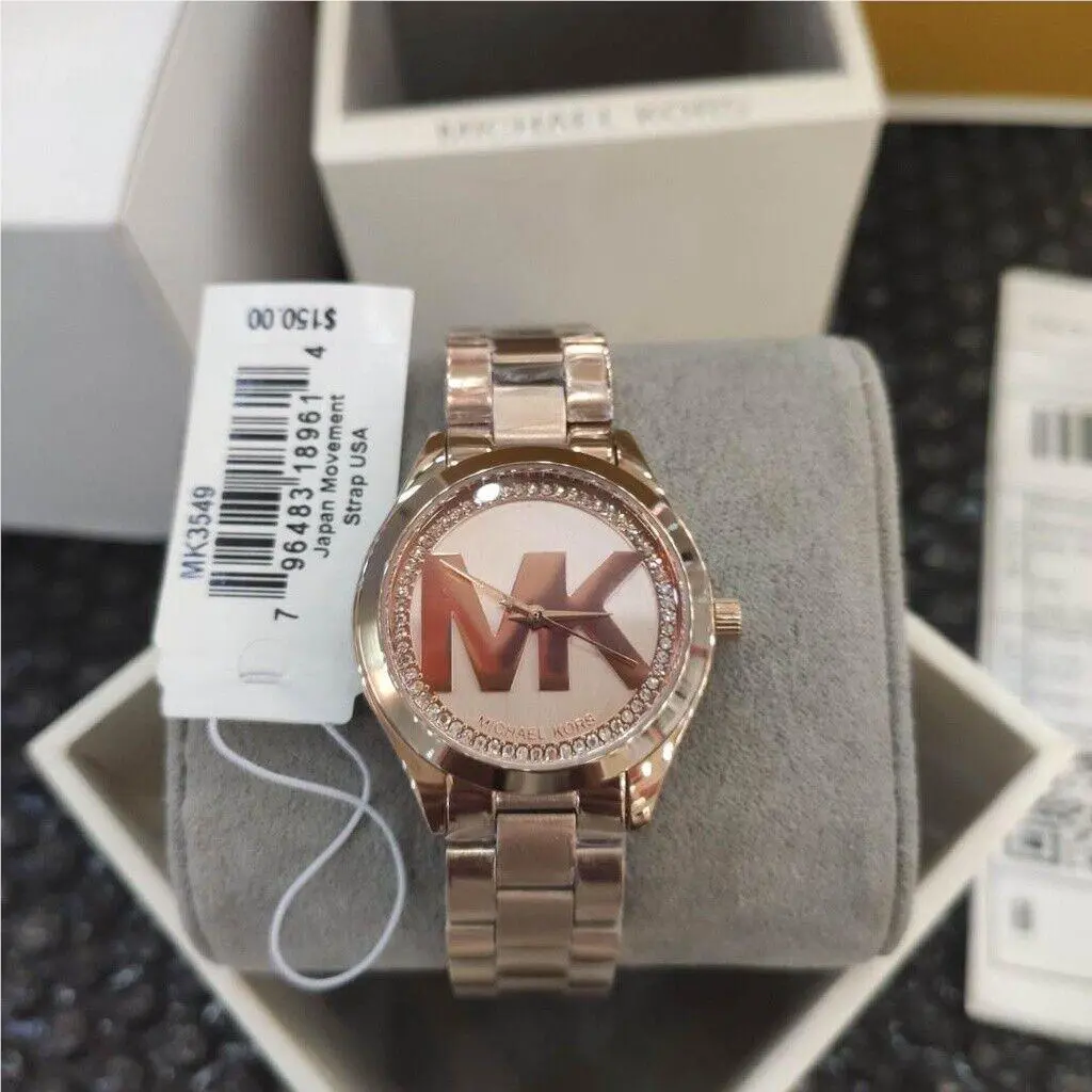 Michael Kors Gold Mini Slim Runway Watch 8807 MK3549 - Gold