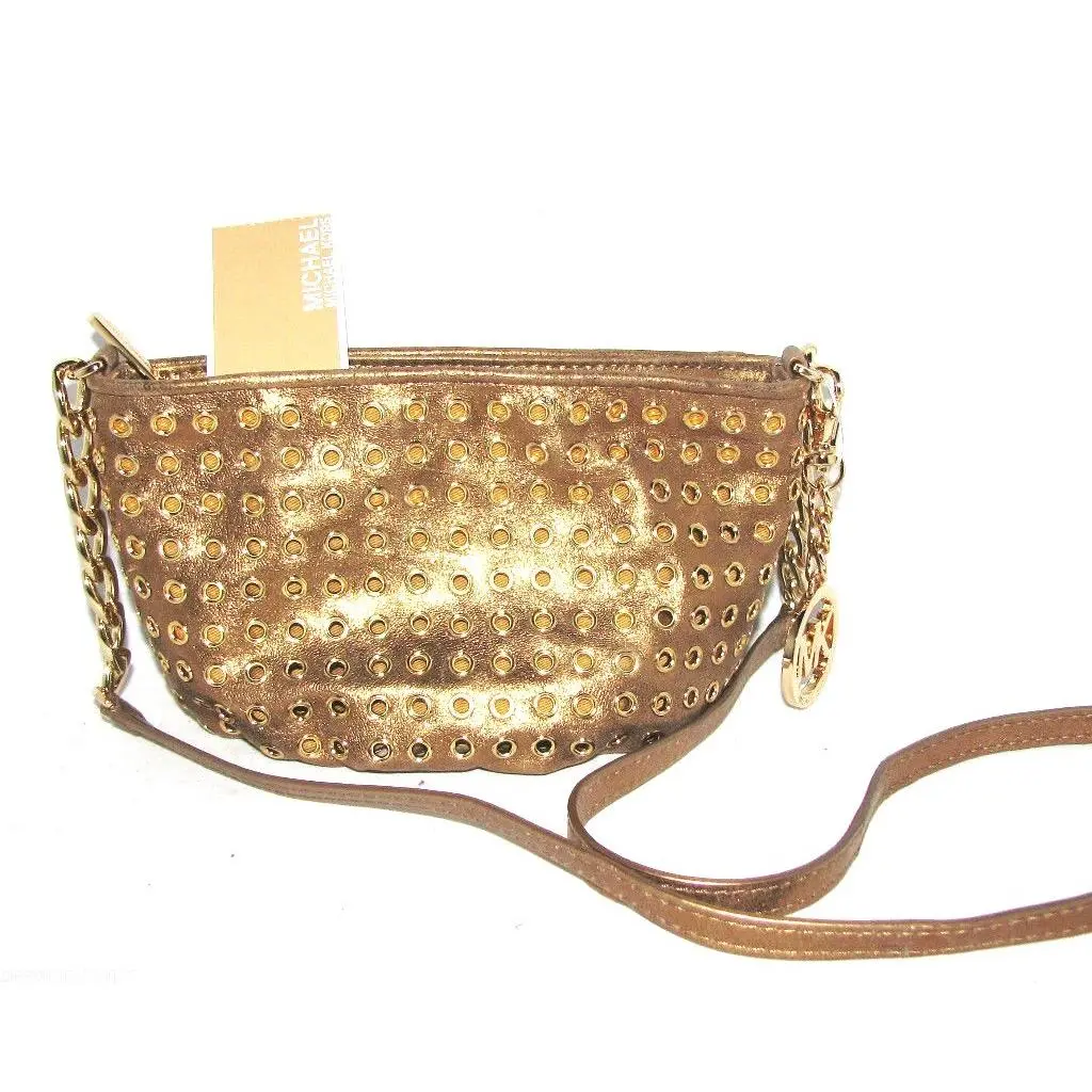 Collette Bronze+gold Tone Hardware Crossbody+dust Bag by Michael Kors