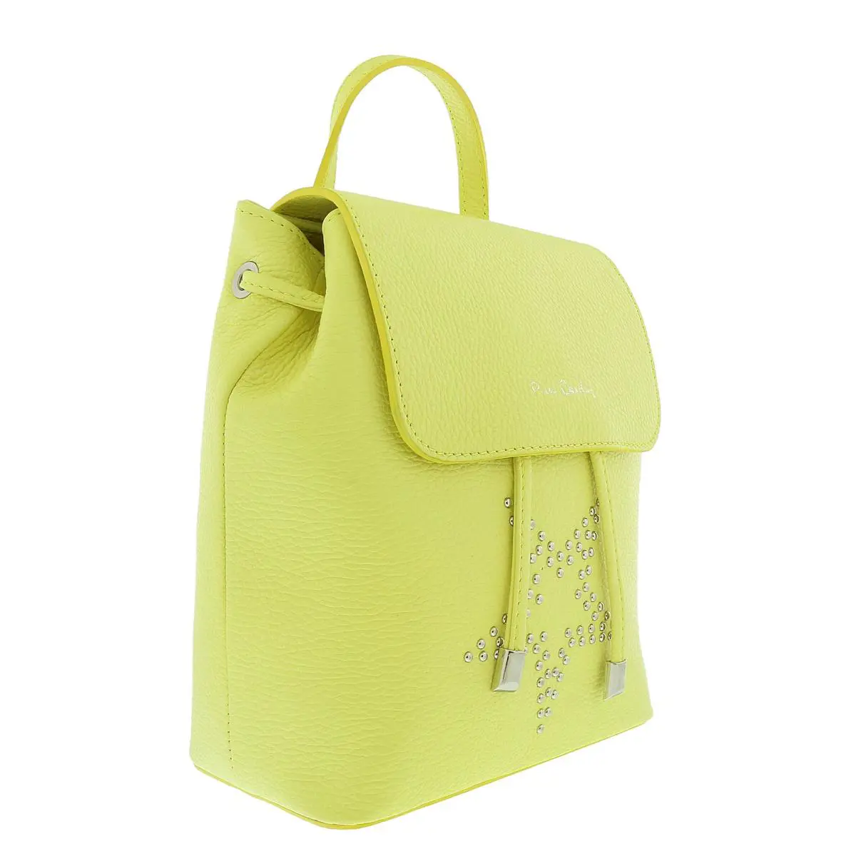 Pierre Cardin Lemon Leather Star Studded Medium Fashion Backpack