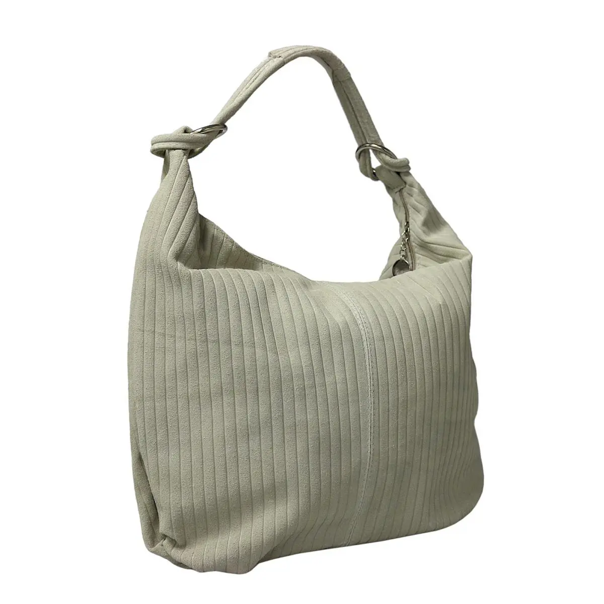 Pierre Cardin Beige Leather Large Hobo Relaxed Suede Shoulder Bag