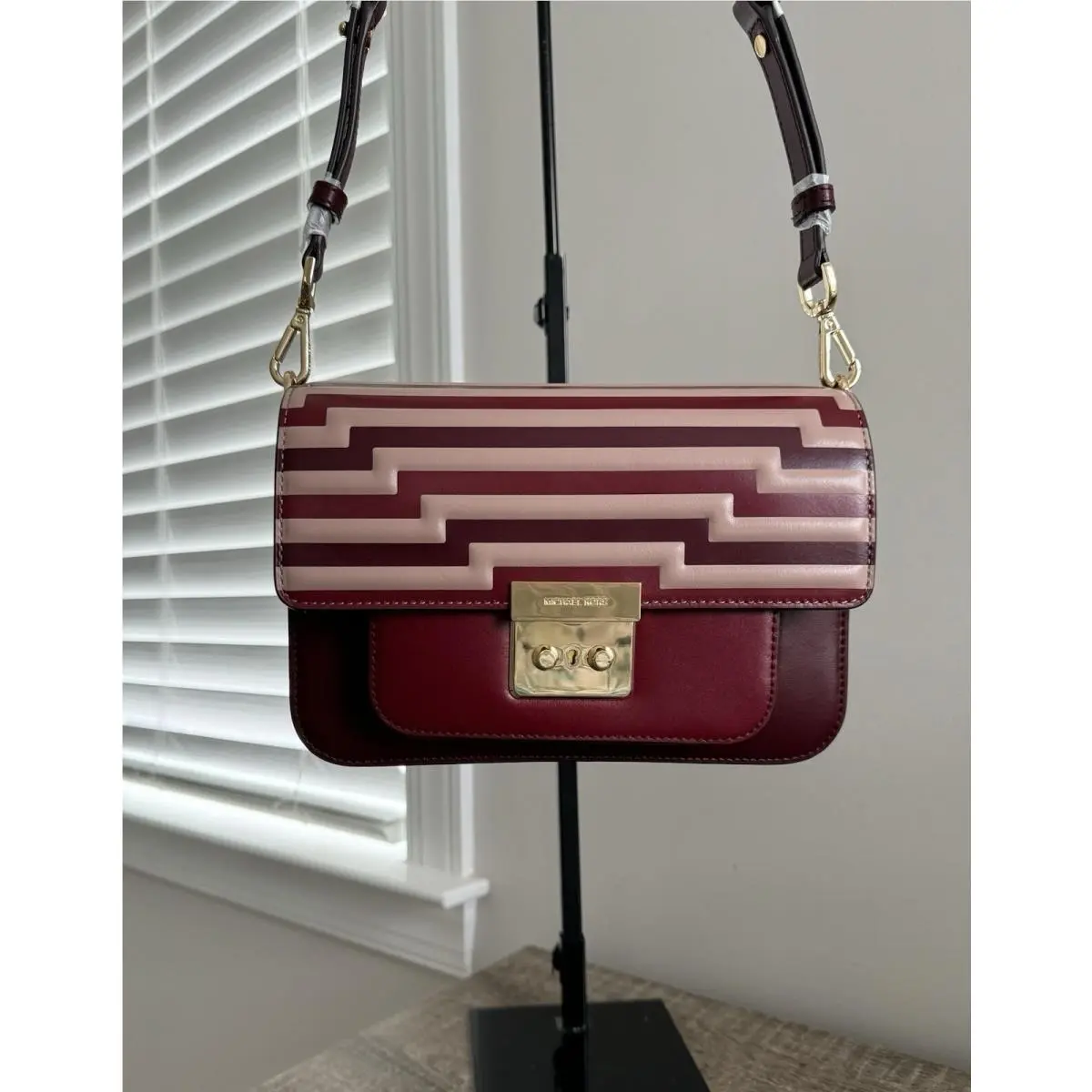 Michael Kors Sloan Editor Oxblood Large Leather Shoulder Bag