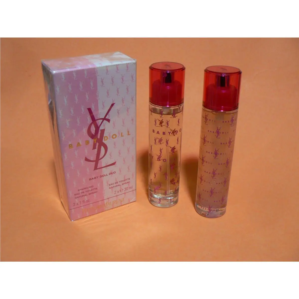 Vintage Yves Saint Laurent Baby Doll Duo 1.0oz + 1.0oz Sparkling + Edt Spray OS