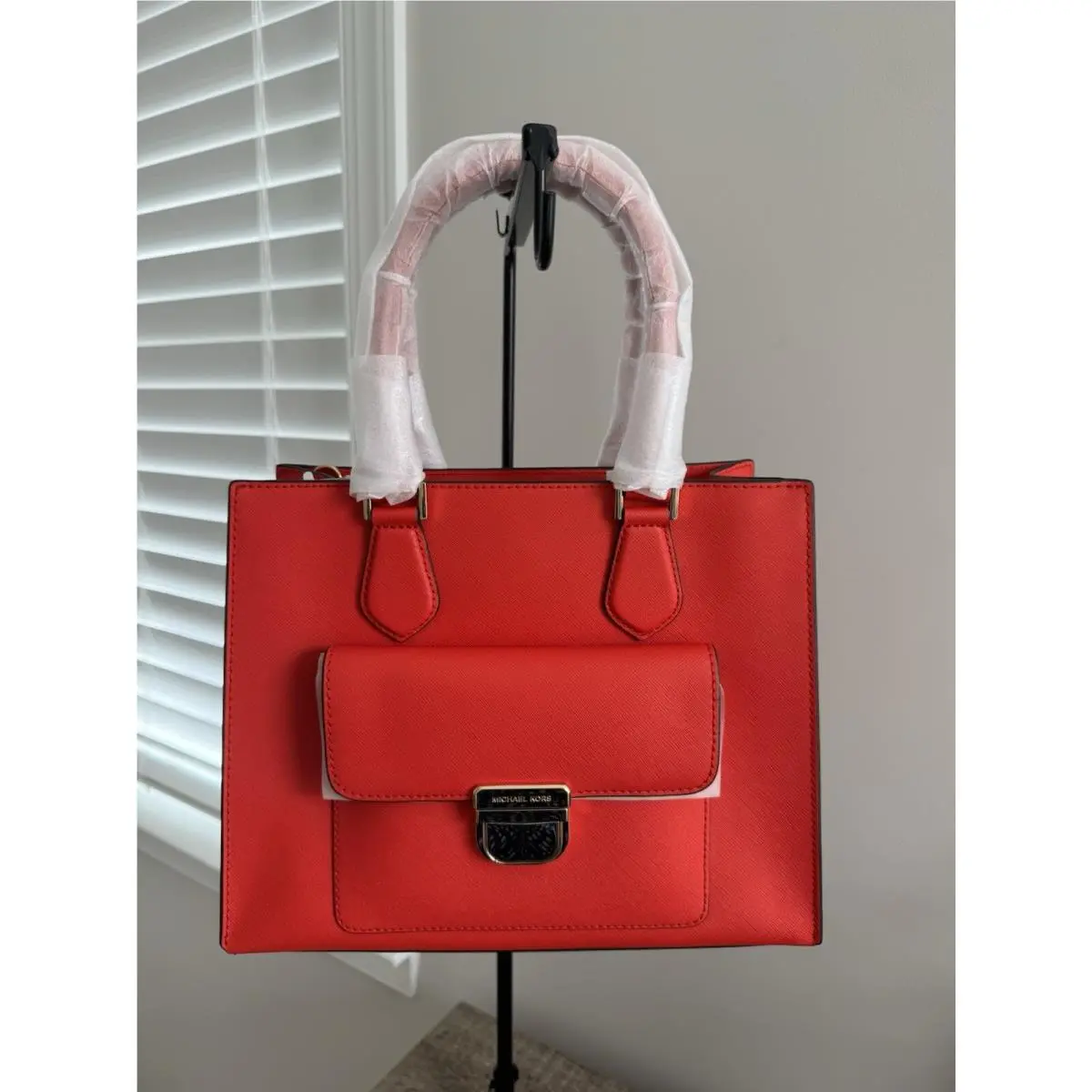 Bridgette Medium Saffiano Leather Tote - Dark Sangria by Michael Kors