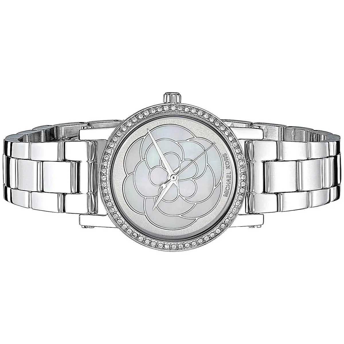 Michael Kors MK3891 Women`s Petite Silvertone Watch with Mop Dial / NO Box