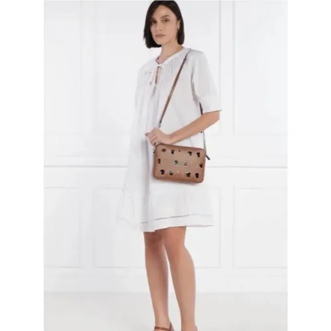 Michael Kors Jet Set Large East West Crossbody Optic Brown
