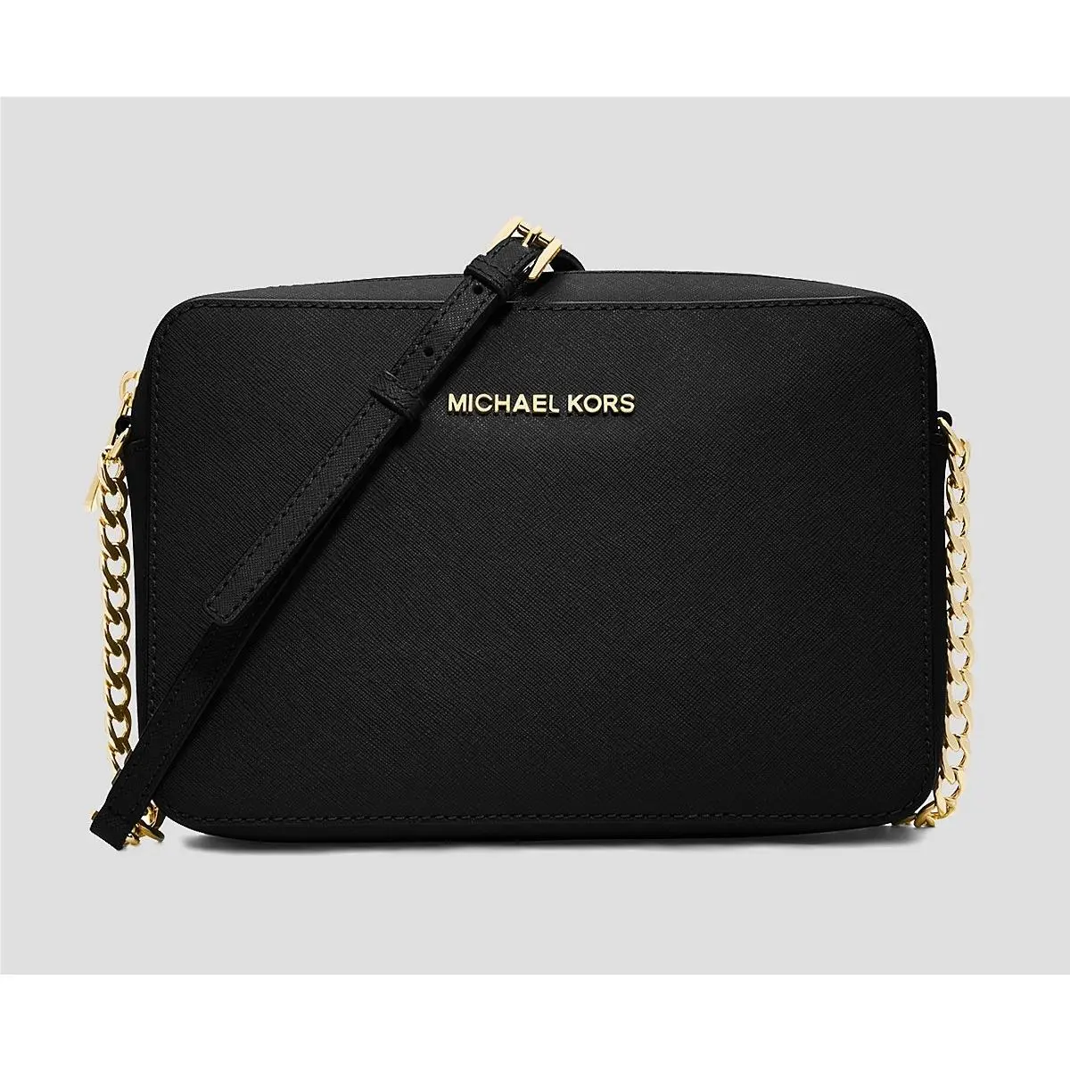 Kors Jet Set Large E/w Crossbody Leather Bag Black