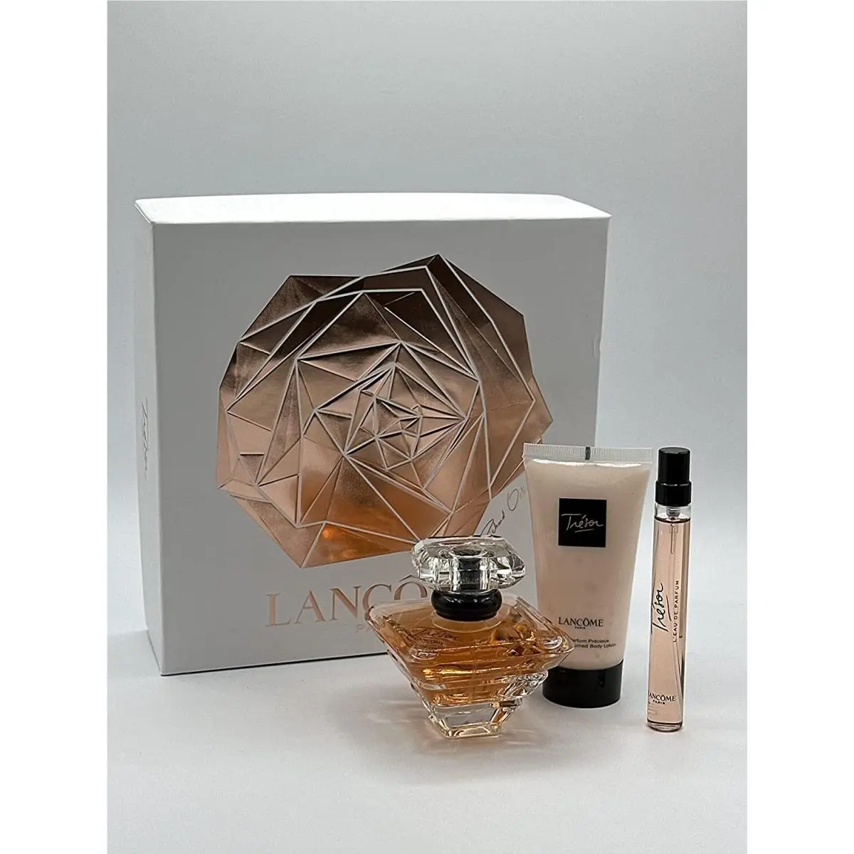 Lancome Tresor Edp Gift Set 1.7oz Spray 0.34oz Trave Spray 1.7oz Body Lotion by Lancôme