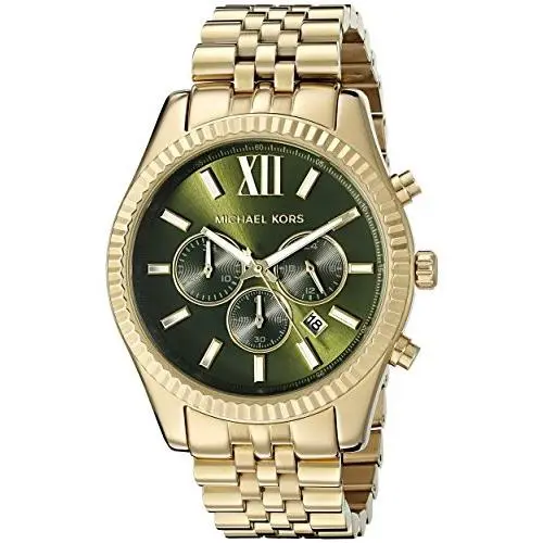 Lexington MK8446 Green Dial 44mm Chronograph Unisex Wristwatch by Michael Kors