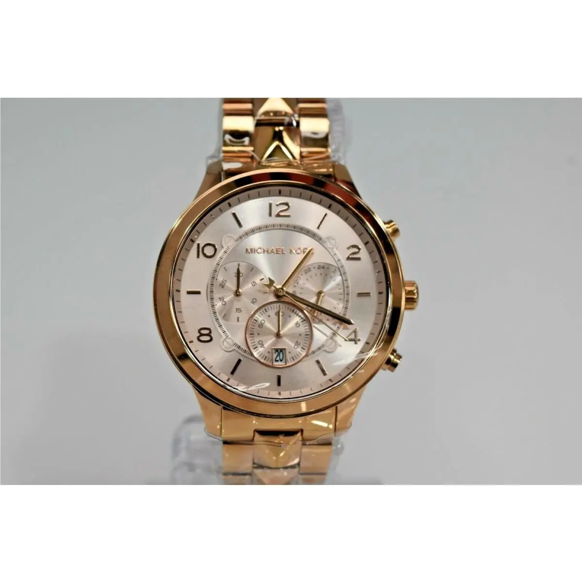 Michael Kors Mercer Rose Gold SS Chronograph Oversized MK6713 Watch