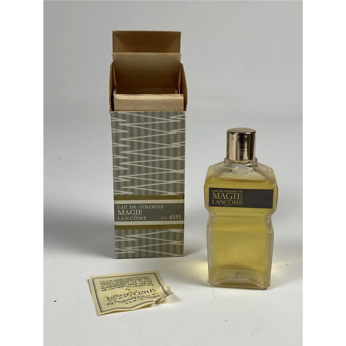 Vtg 1960s Old Formula Lancome Paris Magie 90° Eau de Cologne 2oz Full W/box 6151