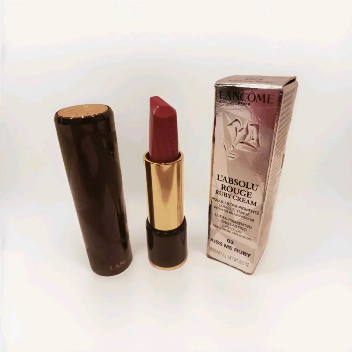 Lancome L`absolu Rouge Ruby Cream Lipstick 03 Kiss Me Ruby Rare