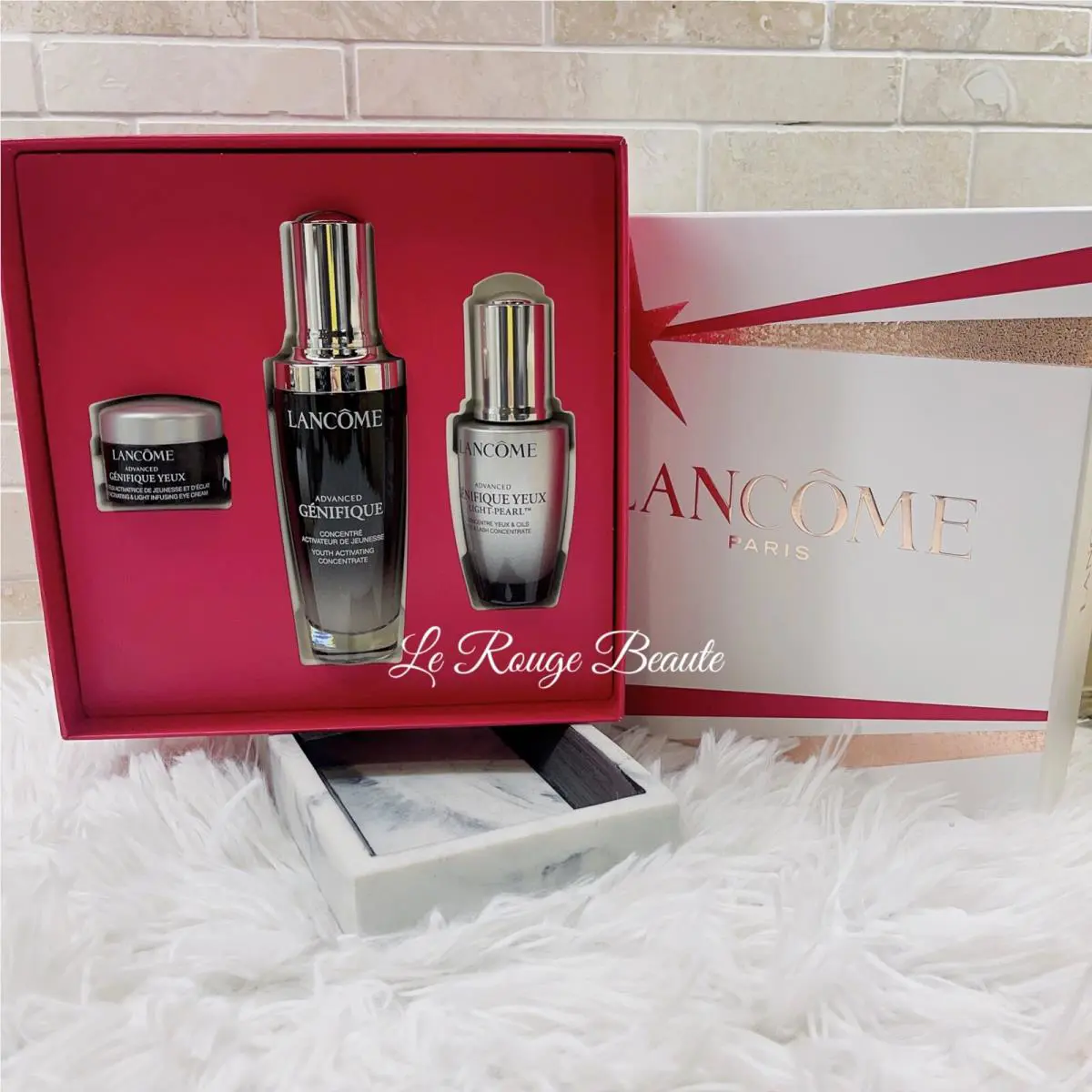 Lancome Genifique Concentrate Serum 1.7oz + Yeux Light Pearl + Eye Cream Set