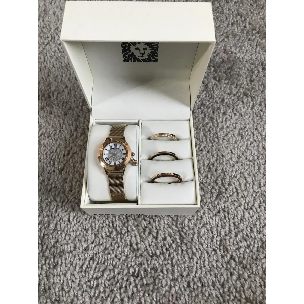 Ann Klein Watch with Exchangeable Frame Rose Gold