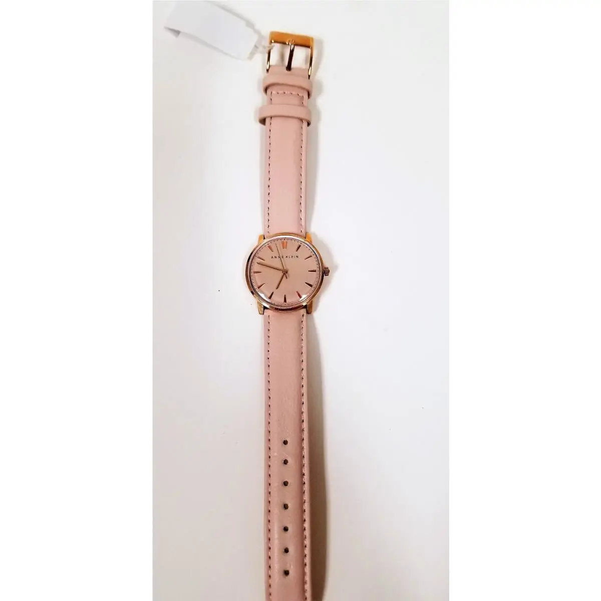 Anne Klein Rose Gold Tone Pink Blossom Leather Backing Watch AK/1652