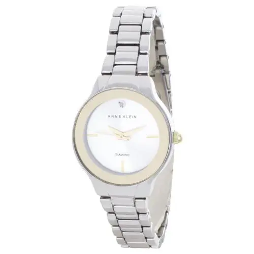 Anne Klein Women`s Silver Tone Dial Silver Tone Metal Bracelet Watch AK/2549SVTT - Silver