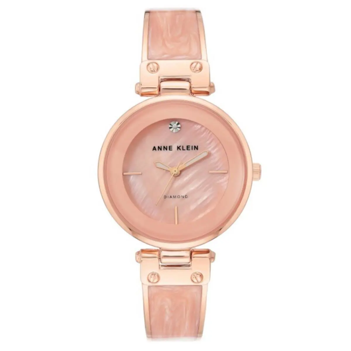 Anne Klein Women`s Bangle Pink Dial Watch - AK/2512LPRG