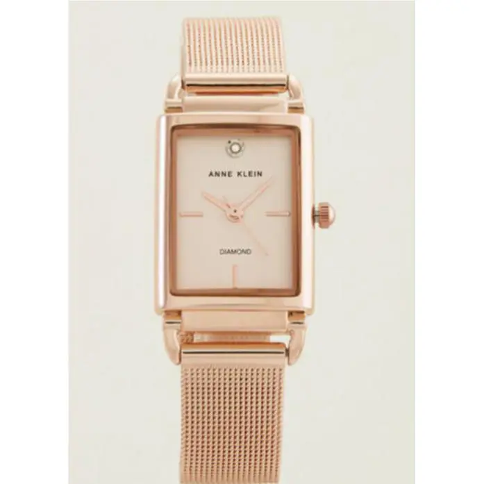 Anne Klein Women`s Diamond Rose Gold Tone Analog Watch AK-3036RGRG