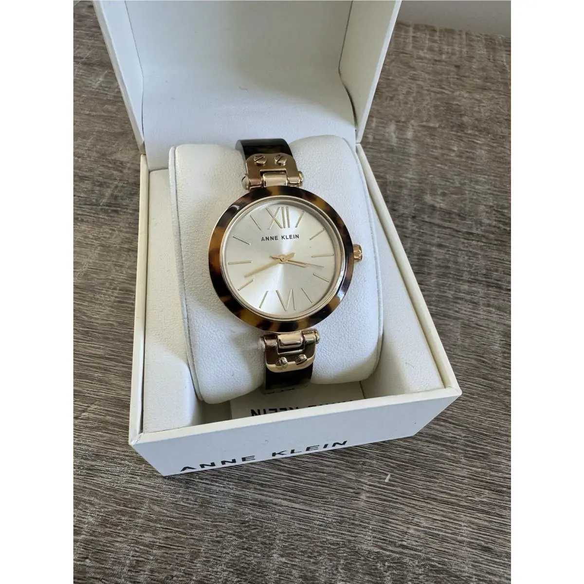 Anne Klein Women`s Watch 10/9652CHTO Bracelet Acrilyc Tortoise Luxury Brand