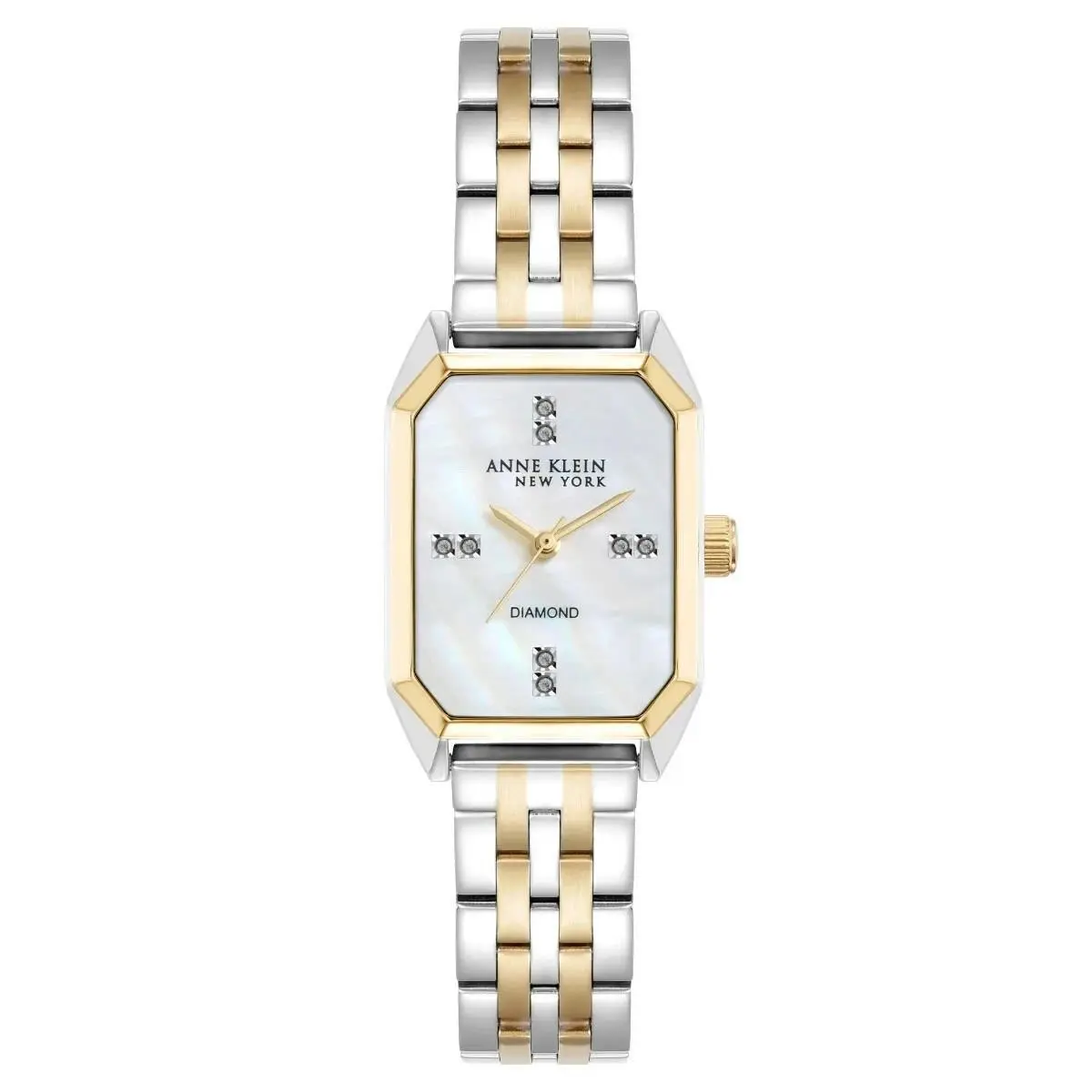 York Two Tone Diamond Octagon Women Watch 12/7751MPTT W/ Tags by Anne Klein